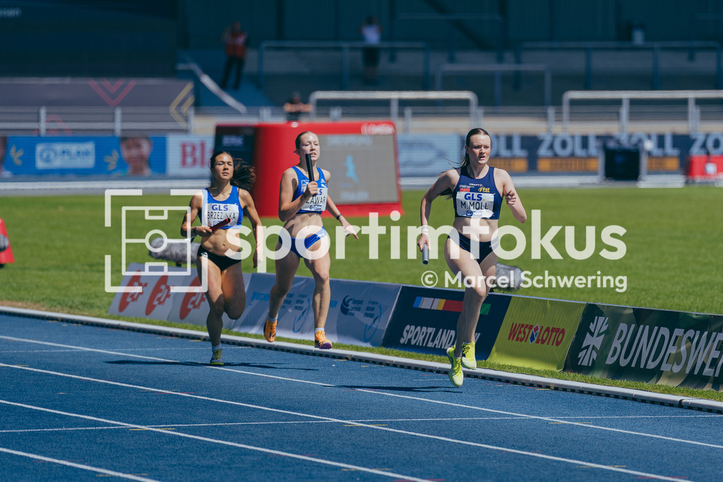 Deutsche Meisterschaften der Frauen und Männer 2026 | Marlene Moll, Post-Sportverein Trier, U20 4x400-Meter-Staffel, Deutsche Meisterschaften der Frauen und Männer 2026, Lohrheidestadion Bochum-Wattenscheid, 25.07.2026. Foto: Marcel Schwering / sportimfokus - Realisiert mit Pictrs.com