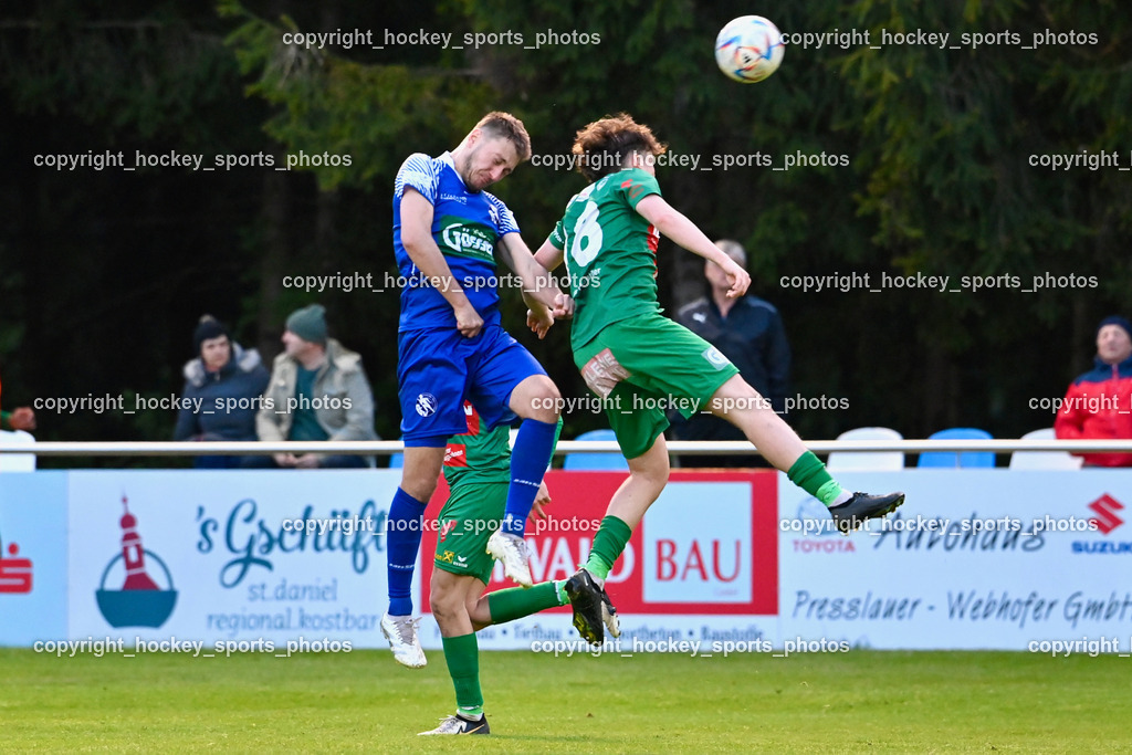 Dellach Gail vs. Rapid Lienz | #13 Gabriel Umfahrer Dellach Gail, #18 Oliver Gomig Rapid Lienz, Dellach Gail vs. Rapid Lienz, Dellach Gail vs. Rapid Lienz am 26.04.2024 in Dellach (Sportplatz Dellach Gail), Austria, (Photo by Bernd Stefan)
