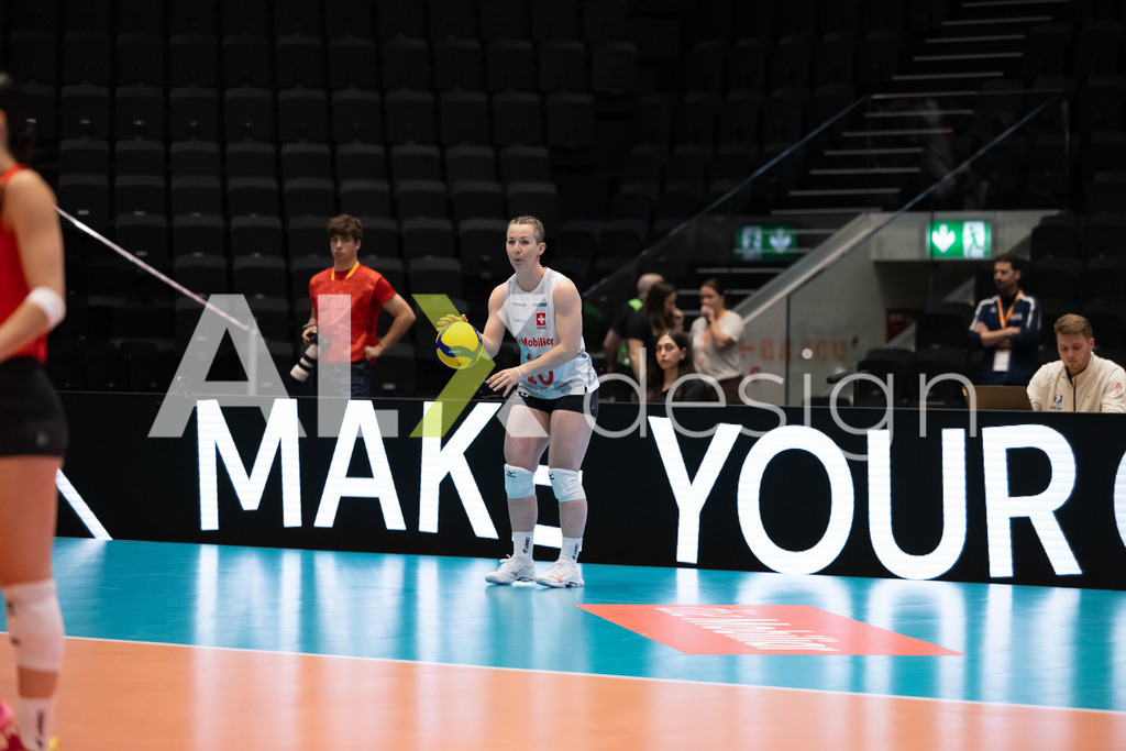 Georgia v Switzerland - CEV European League Women | KRIENS, SWITZERLAND - JUNE 12: ORIANE HÄMMERLI of Switzerland during the CEV European League match between Georgia and Switzerland at Pilatus Arena on June 12, 2026 in Kriens, Switzerland. - Realisiert mit Pictrs.com