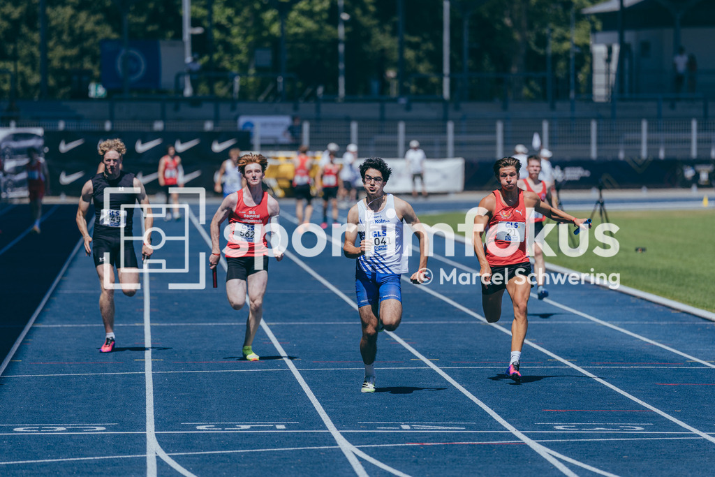 Deutsche Meisterschaften U20 / U16 2026 | Yad Saley, TuS Köln rrh., 1041, 4x100-Meter-Staffel, Deutsche Meisterschaften der U20 &amp; U16 2026, Lohrheidestadion Bochum-Wattenscheid, 10.07.2026. Foto: Marcel Schwering / sportimfokus - Realisiert mit Pictrs.com