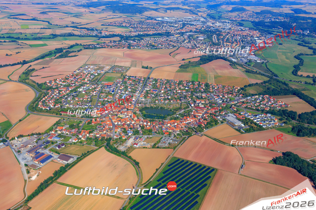 Die Luftaufnahme der Stadt Hohenroth wurde vom UL-Flugzeug heraus erstellt ( keine Drohne )- hohe Auflösung für beste Qualität