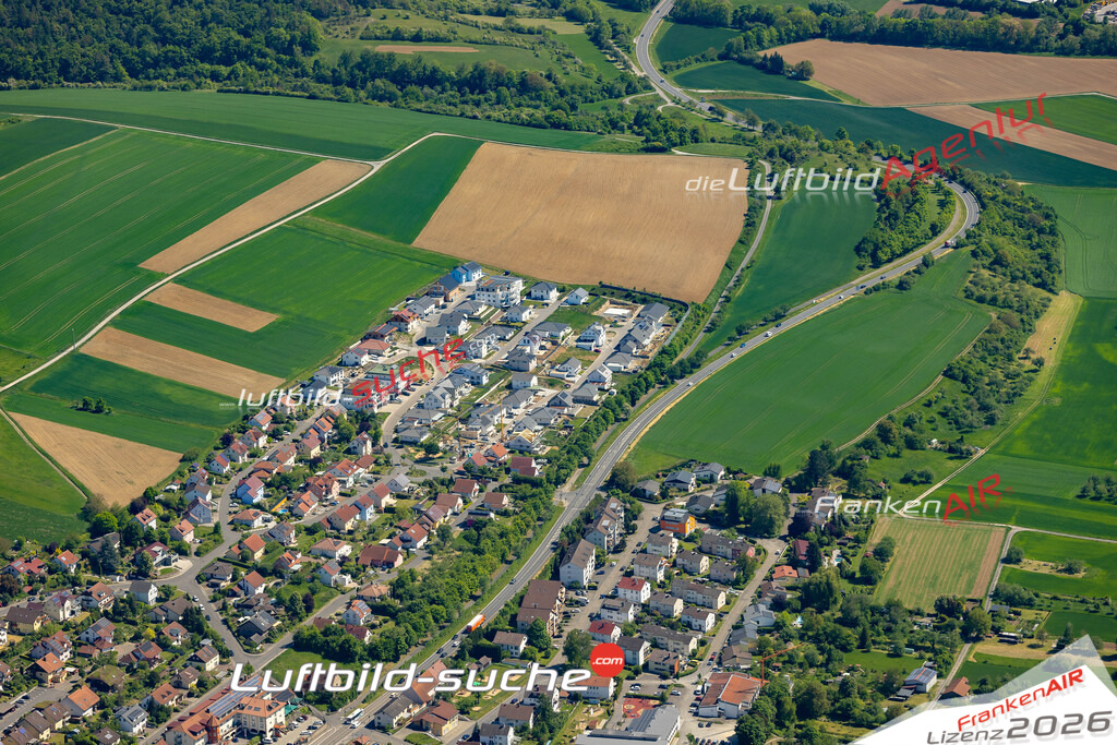 Schöne Luftaufnahme als Geschenk in Edelfingen Bad Mergentheim - Die Luftbildaufnahme wurde 2025 vom UL-Flugzeug heraus erstellt ( keine Drohne ) - Hochauflösende Luftaufnahme -Nicht vergleichbar mit Google Maps oder Satelittenbilder- Die Geschenkidee !Mit Lizenz und Bildrechte bestellbar