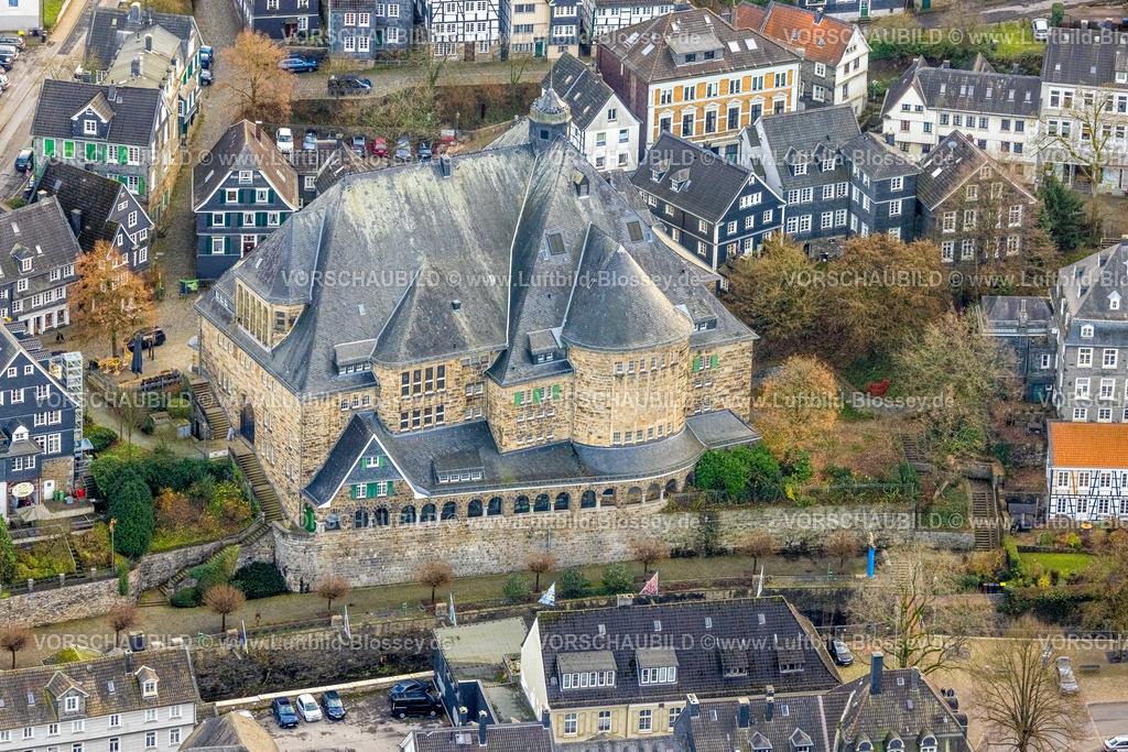 Velbert251200888Langenberg | , Luftbild, Historisches Bürgerhaus Langenberg, Langenberg, Velbert, Bergisches Land, Nordrhein-Westfalen, Deutschland
