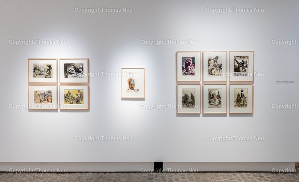 49_Neo_Rauch_Museum_Bensheim | 6.7.2024, bbe, Museum Bensheim, Ausstellung Neo Rauch "im Papiergrund", ,, Bild: Thomas Neu