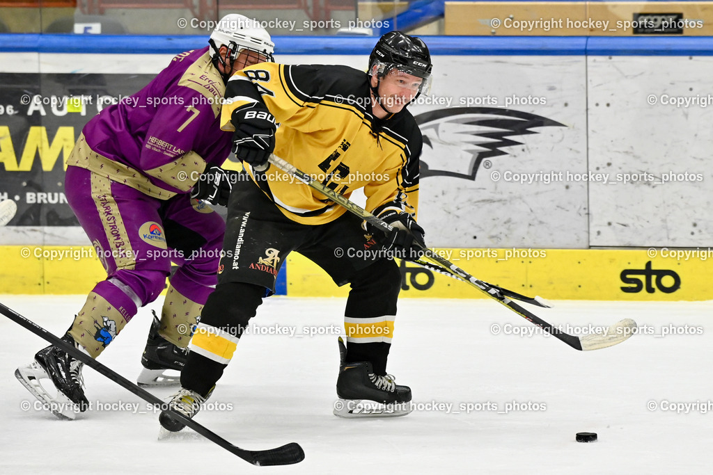 EC Kellerberg vs. EC Arnoldstein | #7 Neubauer Alexander EC Kellerberg, #84 Tschinderle Gert EC Arnoldstein, EC Kellerberg vs. EC Arnoldstein, EC Kellerberg vs. EC Arnoldstein am 31.01.2025 in Villach (Stadthalle Villach), Austria, (Photo by Bernd Stefan)