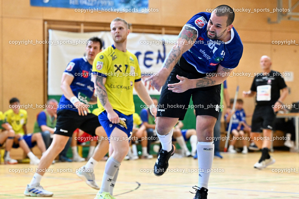 SC Ferlach vs. UHC Hollabrunn | #81 MILICEVIC Adrian SC Ferlach, #7 RADJENOVIC Rade UHC Hollabrunn, SC Ferlach vs. UHC Hollabrunn, SC Ferlach vs. UHC Hollabrunn am 20.09.2025 in Ferlach (Ballspielhalle Ferlach), Austria, (Photo by Bernd Stefan)