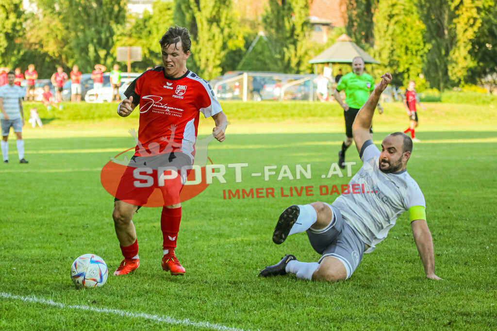 SG Krumpendorf/Pörtschach - ASKÖ Gurnitz 1-2, 1. Klasse C | Alexander Percher (SG Krumpendorf/ATUS Pörtschach #5) SG Krumpendorf/Pörtschach - ASKÖ Gurnitz 1-2 am 20.08.2023 in Krumpendorf
(Sportplatz), Austria, (Photo by Ernst Krawagner sport-fan.at) - Realisiert mit Pictrs.com