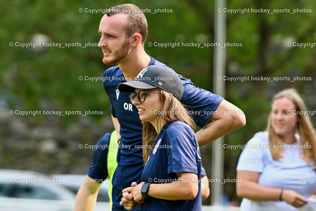 Carinthians Hornets vs. GAK 1902 Frauen | Headcoach GAK Jasmin Christine Pistotnik, Asisstentcoach GAK Oliver Rohlfing, Carinthians Hornets vs. GAK 1902 Frauen, Carinthians Hornets vs. GAK 1902 Frauen am 01.09.2024 in Sachsenburg (Sportplatz Sachsenburg), Austria, (Photo by Bernd Stefan)