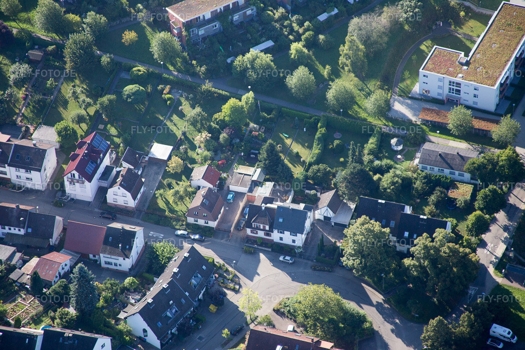 Luftbild: Hohenwettersbach, Neuer Weg im Ortsteil Hohenwettersbach in Karlsruhe im Bundesland Baden-Württemberg in Deutschland. Foto: IMG_092884.jpg vom 13.08.2016 durch Werner Riehm/FLY-FOTO.de