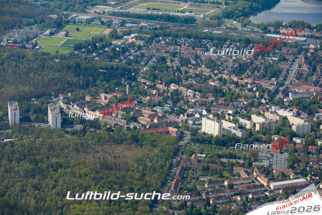 aktuelles Luftbild von Gleisshammer Nuernberg  - Luftaufnahme wurde 2019 von https://frankenair.de mittels Flugzeug (keine Drohne) erstellt.