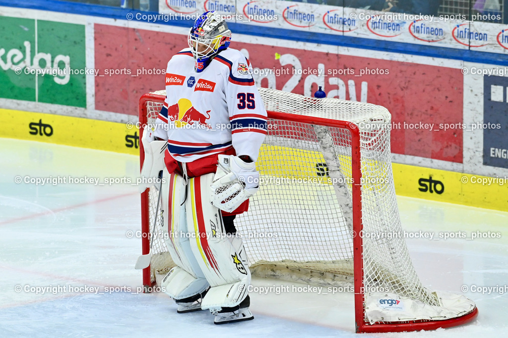 EC IDM WÄRMEPUMPEN VSV vs. EC Red Bull Salzburg | #35 TOLVANEN ATTE EC Redbull Salzburg, EC IDM WÄRMEPUMPEN VSV vs. EC Red Bull Salzburg, EC IDM WÄRMEPUMPEN VSV vs. EC Red Bull Salzburg am 17.01.2025 in Villach (Stadthalle Villach), Austria, (Photo by Bernd Stefan)