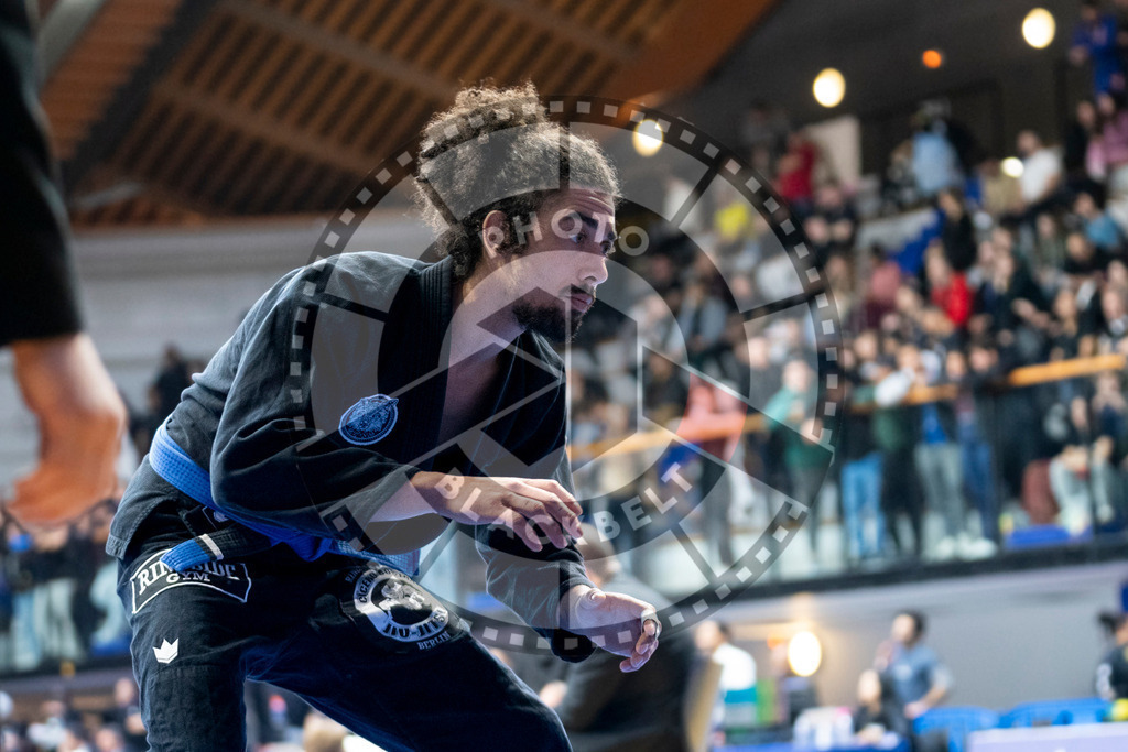 20240121PBB5314-2 | Fighters compete during the second day of the IBJJF European Championship in Paris, France, on January 21, 2024.