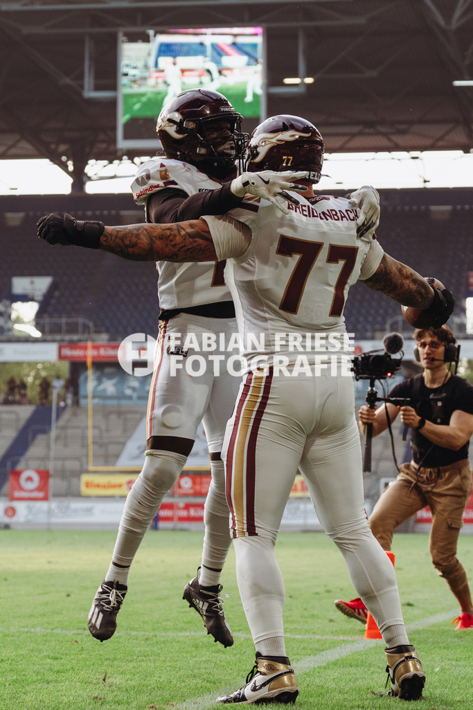 GER Rhein Fire vs. Alpine Rams, American Football, AFLE, Saison 2026, 01.08.2026 | GER Rhein Fire vs. Alpine Rams, American Football, AFLE, Saison 2026, 01.08.2026Foto: Eibner-Pressefoto/Fabian Friese - Realisiert mit Pictrs.com