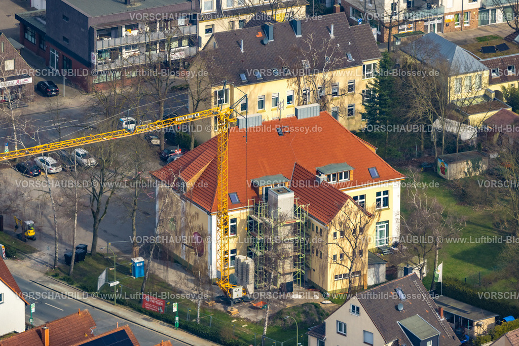 Hamm240306038 | Luftbild, Baustelle mit Baukran Arbeiterwohlfahrt Tagesstätte, Alter Uentroper Weg, Uentrop, Hamm, Ruhrgebiet, Nordrhein-Westfalen, Deutschland