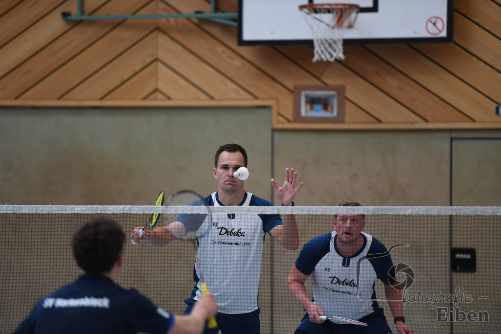 Badminton TV Metjendorf | Herren Doppel, Frank Juchim und Tim Struckenschneider; Badminton TV Metjendorf am 26.10.2025 in Metjendorf (Sporthalle Auf dem Kamp); Photo: Philip Eiben 2025 - Realisiert mit Pictrs.com