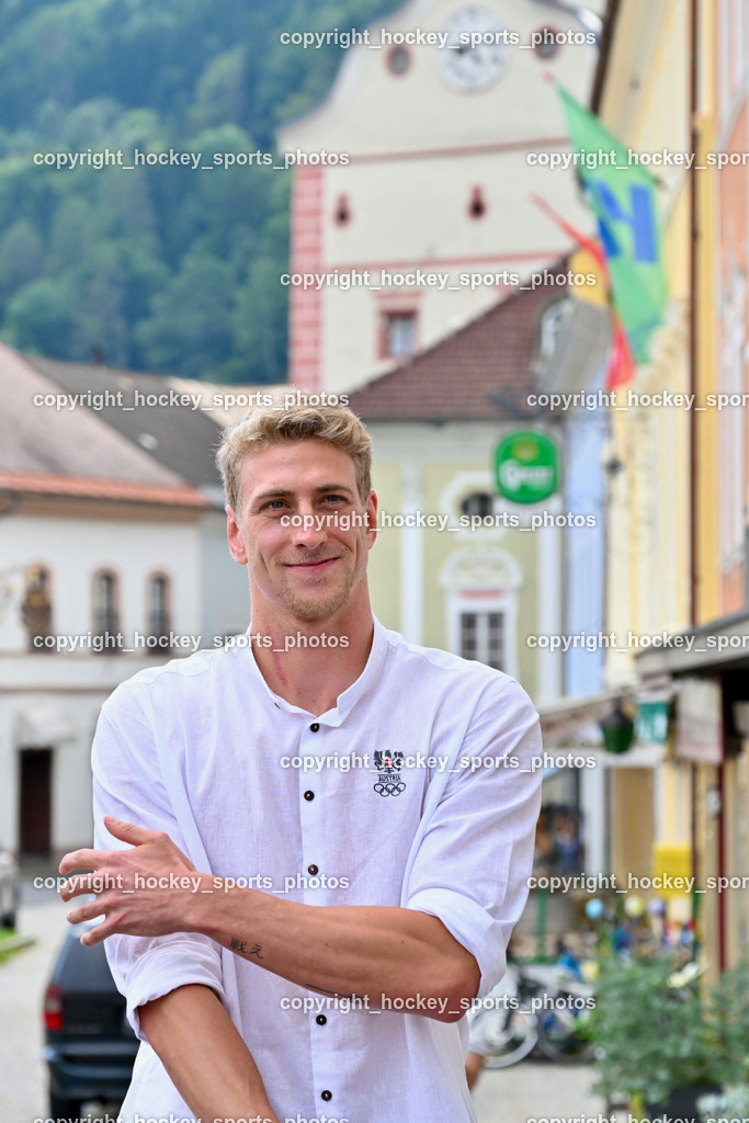 Empfang Heiko Gigler in Gmünd | Empfang Heiko Gigler in Gmünd, Empfang Heiko Gigler in Gmünd am 14.08.2024 in Gmünd (Hauptplatz Gmünd), Austria, (Photo by Bernd Stefan)