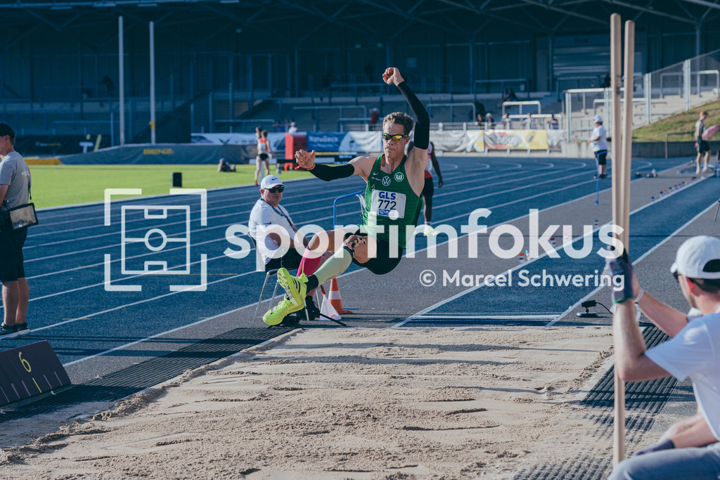 Deutsche Meisterschaften U20 / U16 2026 | Julian Karsten, VfL Wolfsburg, 772, Weitsprung, Deutsche Meisterschaften der U20 &amp; U16 2026, Lohrheidestadion Bochum-Wattenscheid, 10.07.2026. Foto: Marcel Schwering / sportimfokus - Realisiert mit Pictrs.com