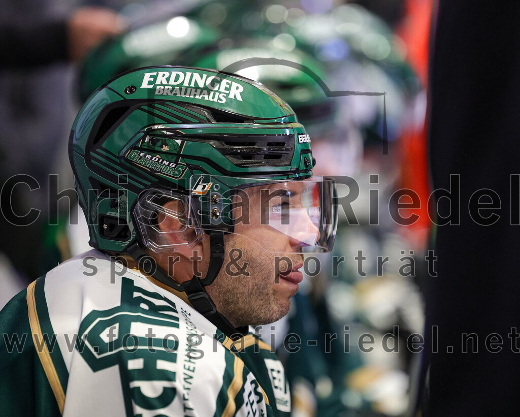 2025-08-22_030_TSV_Erding_gegen_EV_Fuessen | Erding, Deutschland, 22.08.2025:Eishockey, Oberliga Süd 2025 / 2026, Testspiel, TSV Erding gegen EV Füssen, Endergebnis: 1:4Foto: Christian Riedel / fotografie-riedel.net