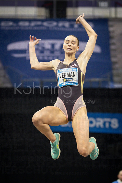ISTAF Indoor; Duesseldorf, 24.01.2026 | DUESSELDORF, GERMANY - JANUARY 24:  Long jumper Ramona Elena Verman (ROU) during the ISTAF Indoor Dusseldorf at PSD Bank Dome on January 24, 2026 in Duesseldorf, Germany. 