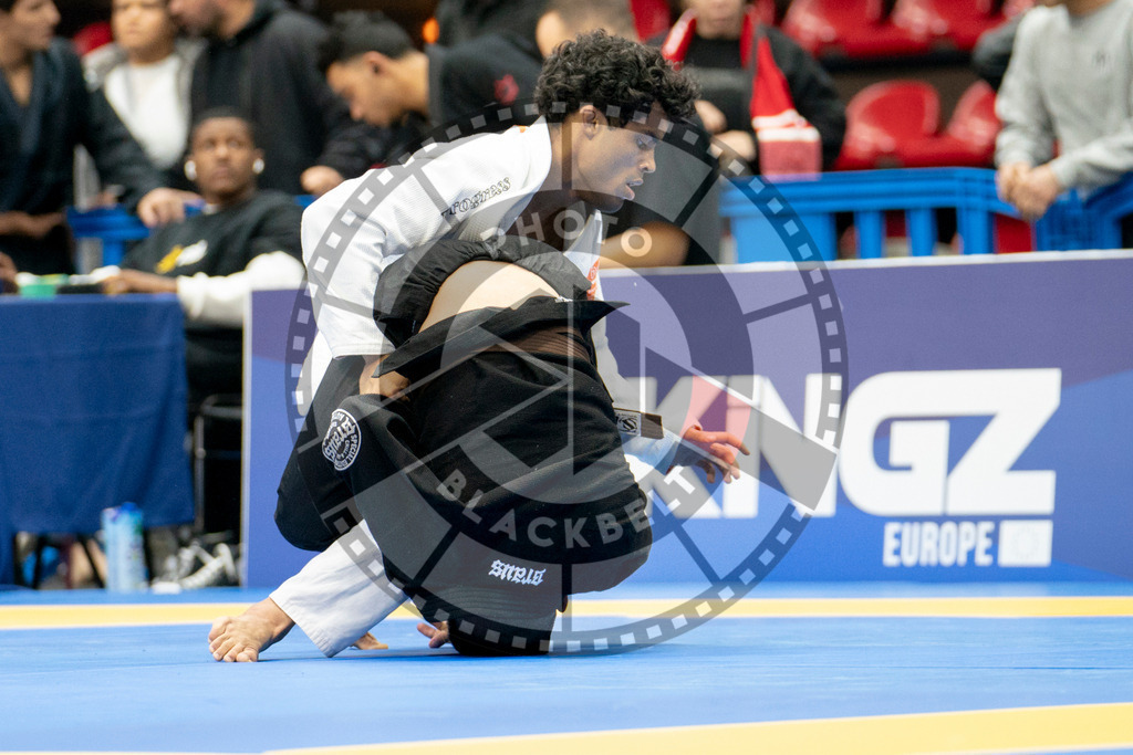20240124PBB00265 | Fighters compete during the second day of the IBJJF European Championship in Paris, France, on January 24, 2024.