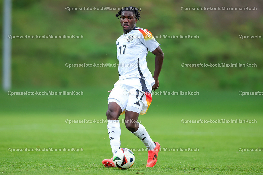 WUP14102402095 | 14.10.2024, Fußball, U20 Länderspiel Deutschland - Ghana, Stadion am Zoo, Wuppertal, Saison 2024 2025: Fabio Balde (GER #17)