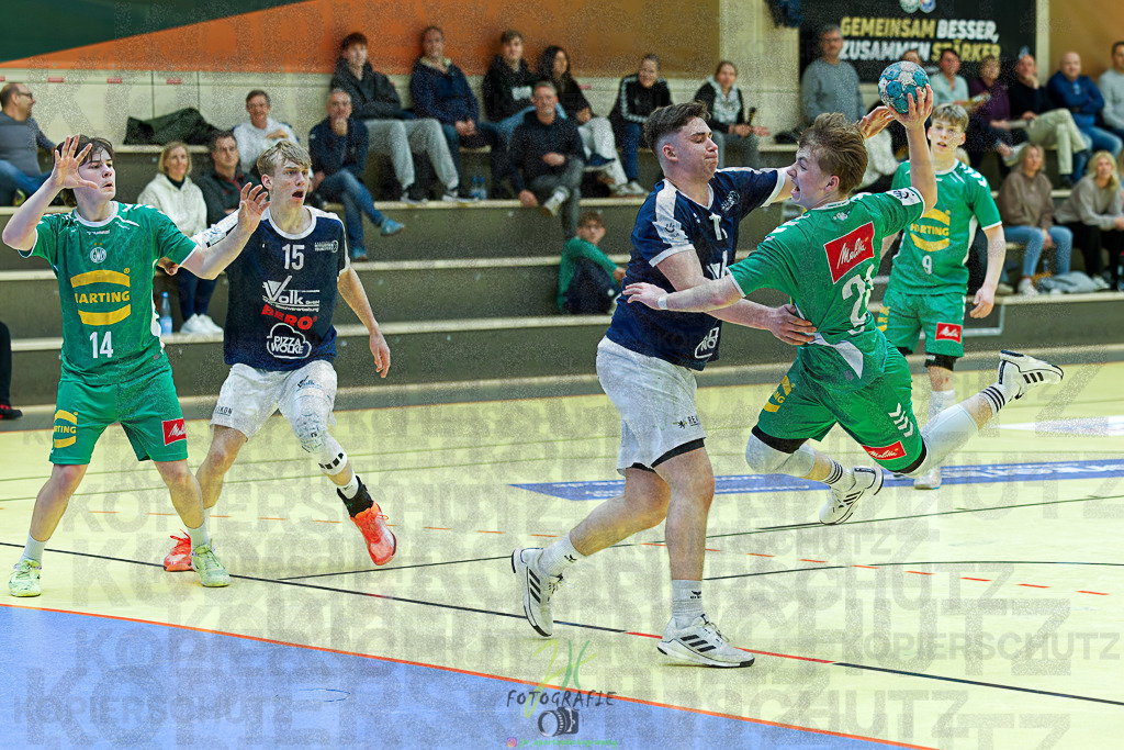 mJB Pokalrunde dt. Meisterschaft, TV Hüttenberg - TSV GWD Minden | mJB Pokalrunde dt. Meisterschaft, TV Hüttenberg - TSV GWD Minden am 15.03.2025 in Münchholzhausen (Sporthalle Münchholzhausen)Photo © 2025 - Jörg Heinrich - Realisiert mit Pictrs.com