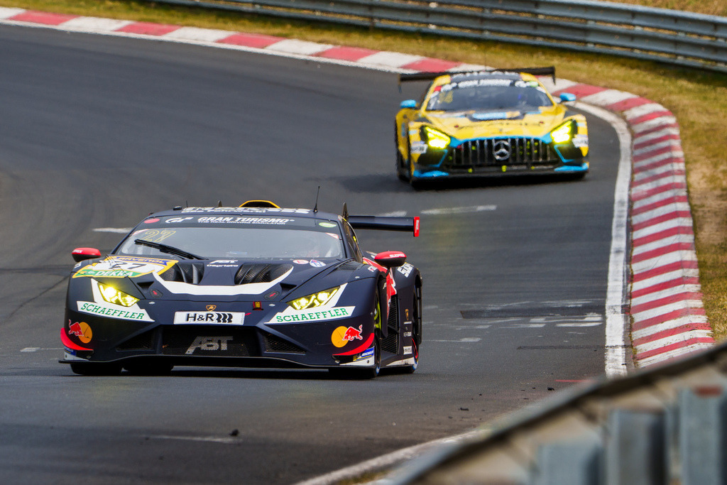 Nürburgring Langstrecken Serie (NLS) | 22.03.2025 Nürburgring Langstrecken Serie (NLS), Nürburgring,Deutschland, Bild: # 27, Red Bull Team ABT, Pepper  Jordan, Bortolotti  Mirko, Engstler  Luca,  im Lamborghini Huracan GT3 - Realisiert mit Pictrs.com