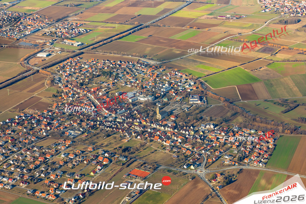 Das Luftbild der Stadt Eggolsheim wurde 2019 vom Flugzeug heraus erstellt (keine Drohne) Aufnahmehöhe ca.400 Meter- hohe Auflösung- beste Druck-Qualität garantiert!