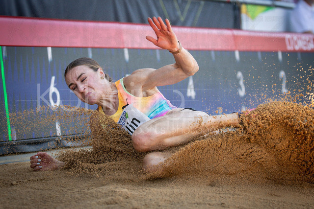Multisport Event; Ratingen, 28.06.2026 | RATINGEN, GERMANY - JUNE 28, 2026 : Annik Kälin (SUI / Switzerland) competing in the heptathlon’s long jump during the Multisport Event at Stadion Ratingen on June 28, 2026 in Ratingen, Germany.