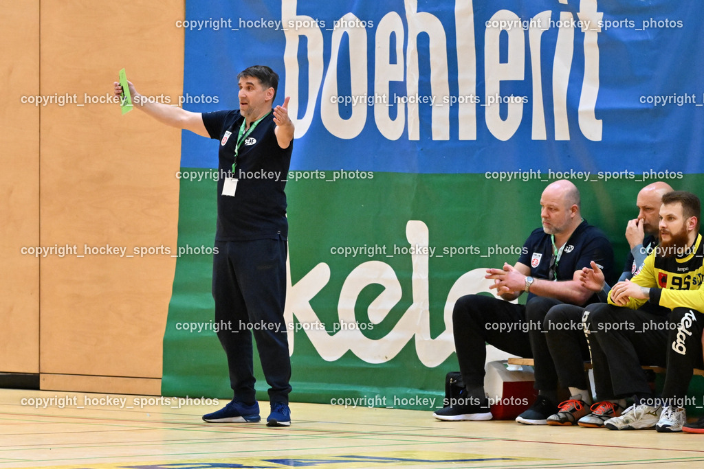 SC Ferlach vs. HSG Bärnbach/Köflach 30.3.2024 | Headcoach SC Ferlach BEGUS Robert, SC Ferlach vs. HSG Bärnbach/Köflach 30.3.2024, SC Ferlach vs. HSG Bärnbach/Köflach am 30.03.2024 in Ferlach (Ballspielhalle Ferlach), Austria, (Photo by Bernd Stefan)