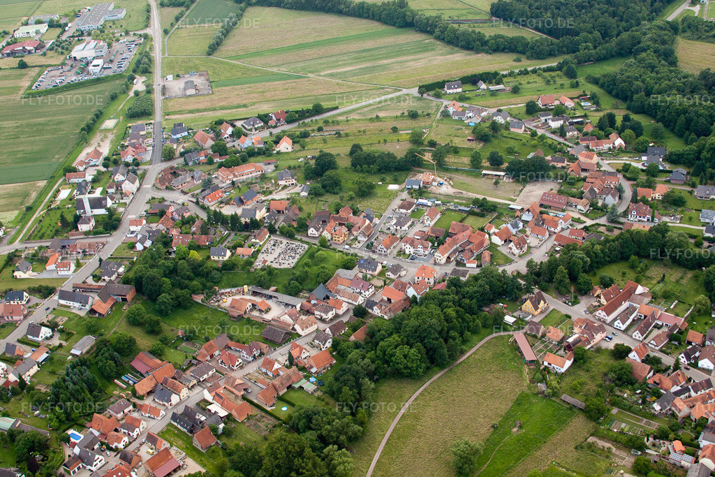 Luftbild: Scheibenhardt in Scheibenhard im Bundesland Bas-Rhin in Frankreich. Foto: IMG_28729.jpg vom 14.06.2010 durch Werner Riehm/FLY-FOTO.de