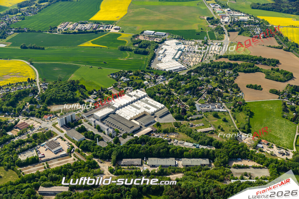 Die Luftaufnahme Kauschwitz - Plauen wurde 2022 vom Flugzeug aus (keine Drohne) erstellt. Hohe Auflösung -für große Poster und Wandbilder geeignet - Garantiert!