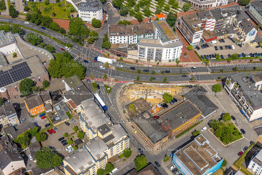 Hamm240706543 | Luftbild, Baustelle an der Straßenkreuzung Neue Bahnhofstraße und Friedrichstraße, Gesundheitsamt Hamm, Mitte, Hamm, Ruhrgebiet, Nordrhein-Westfalen, Deutschland