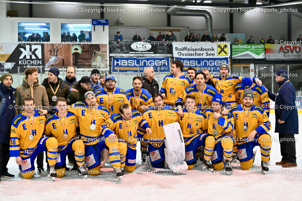 ESC Steindorf vs. EHC Althofen 8.3.2024 | ESC Steindorf vs. EHC Althofen 8.3.2024, ESC Steindorf vs. EHC Althofen Meisterfeier am 08.03.2024 in Steindorf (Ossiachersee Halle), Austria, (Photo by Bernd Stefan)
