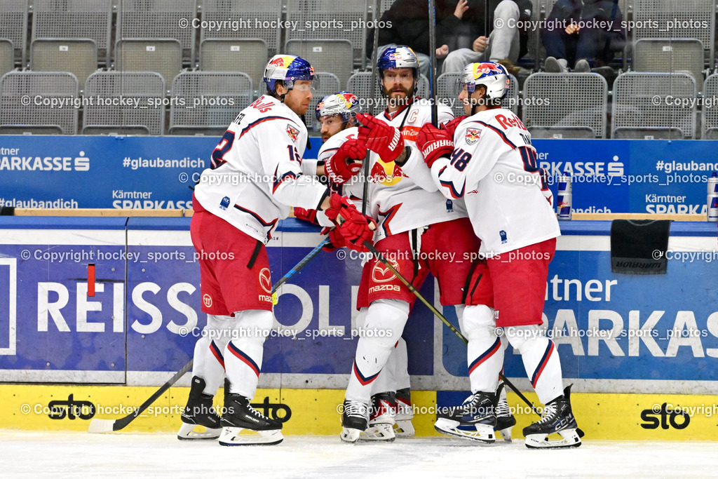 EC IDM Wärmepumpen VSV vs. EC Red Bull VSV | #12 Michael Raffl EC Red Bull Salzburg, #5 Thomas Raffl EC Red Bull Salzburg, #48 Lucas Thaler EC Red Bull Salzburg, EC IDM Wärmepumpen VSV vs. EC Red Bull VSV, EC IDM Wärmepumpen VSV vs. EC Red Bull Salzburg am 16.01.2026 in Villach (Stadthalle Villach), Austria, (Photo by Bernd Stefan)