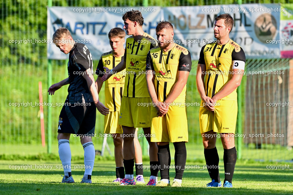 SV Arnoldstein vs. URC Thal Assling | Mauer SV Arnoldstein, #31 Roman Binter SV Arnoldstein, #16 Luka Tolic SV Arnoldstein, #21 Michael Fellner SV Arnoldstein, #10 Ben Georg Kreuzer SV Arnoldstein, #72 Ziga Anzelj Thal Assling, SV Arnoldstein vs. URC Thal Assling, SV Arnoldstein vs. URC Thal Assling am 09.08.2025 in Arnoldstein (Waldparkstadion Arnoldstein), Austria, (Photo by Bernd Stefan)