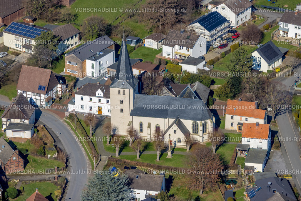 Unna230214354 | Luftbild, Evang. Kirche, Lünern, Unna, Ruhrgebiet, Nordrhein-Westfalen, Deutschland