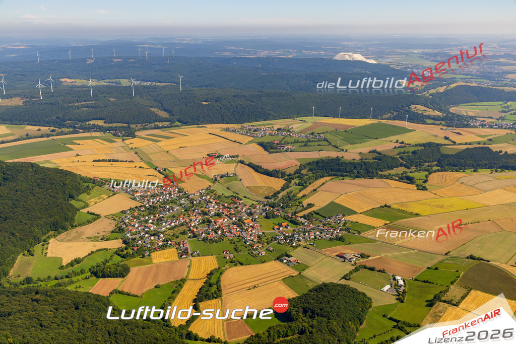 Ausbach Hohenroda Bild- Das Luftbild wurde 2025 vom UL-Flugzeug heraus erstellt ( keine Drohne bzw. Drohnenaufnahme ) - Hochauflösende Luftaufnahme -Nicht vergleichbar mit Google Maps oder Satelittenbilder- Die Geschenkidee !Mit Lizenz und Bildrechte bestellbar - CC