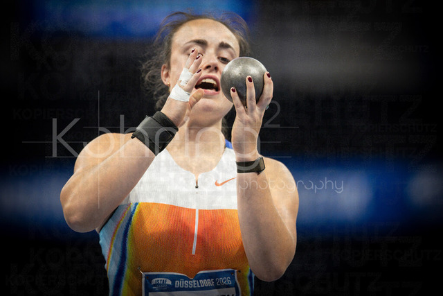 ISTAF Indoor; Duesseldorf, 24.01.2026 | DUESSELDORF, GERMANY - JANUARY 24: Jorinde van Klinken (NED), shot put, during the ISTAF Indoor Dusseldorf at PSD Bank Dome on January 24, 2026 in Duesseldorf, Germany. 