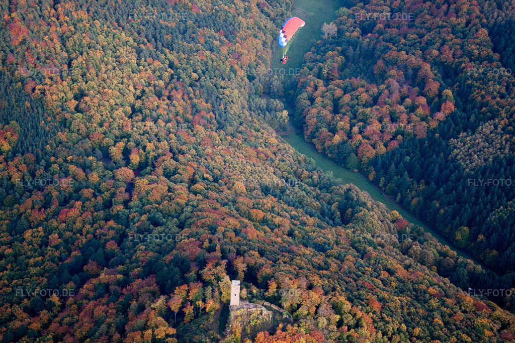 Luftbild: Burgruine Scharfenberg, genannt 
