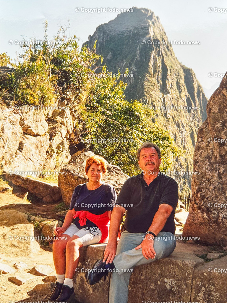 Reinhard Gantner_ Marchtrenk_ 12.05.2023-8 | 12.05.2023, Marchtrenk, AUT, Reinhard Gantner, im Bild Reinhard Gantner mit Gattin Maria in Peru am Machu Picchu - REPRO - 