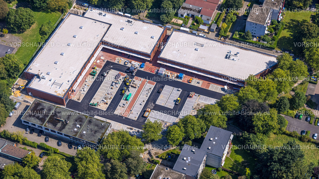 Gladbeck240806602 | Luftbild, Baustelle und Neubau Nahversorgungszentrum GZ-Nord, Schwechater Straße, Rentfort, Gladbeck, Ruhrgebiet, Nordrhein-Westfalen, Deutschland