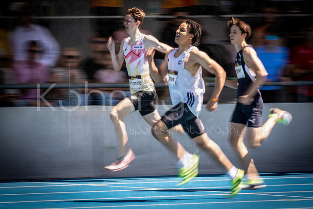 Juniorengala 2026; Mannheim, 13.06.2026 | MANNHEIM, GERMANY - JUNE 13, 2026 :  Paul Noirhomme (BEL/Belgium), Adrian Primus (GER/SCC Berlin) competing in the men’s U20 400m during the Juniorengala 2026 at Michael-Hoffmann-Stadion on June 13, 2026 in Mannheim, Germany.