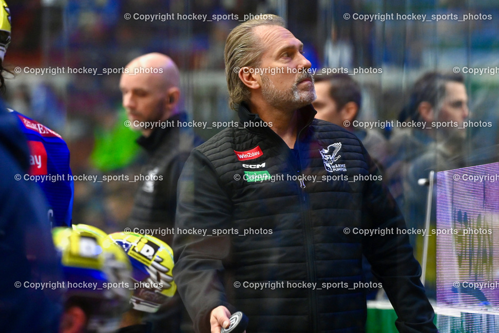 EC IDM WÄRMEPUMPEN VSV vs. HYDRO FEHERVAR AV 19 | Headcoach EC VSV TUOMIE Tray, EC IDM WÄRMEPUMPEN VSV vs. HYDRO FEHERVAR AV 19, EC IDM WÄRMEPUMPEN VSV vs. HYDRO FEHERVAR AV 19 am 20.11.2024 in Villach (Stadthalle Villach), Austria, (Photo by Bernd Stefan)