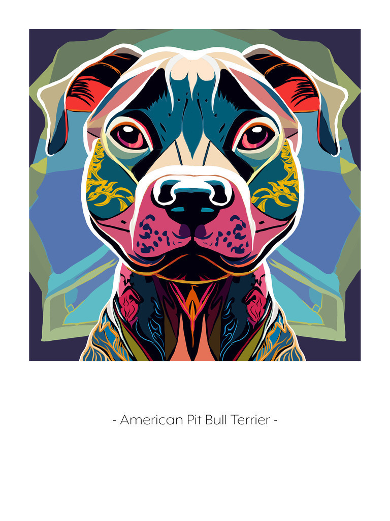 PittBull | Illustrationen, digitalpainting, animals, dogs, hunde, art, Kunst, Illustrationsart, Bielefeld, Germany - Realisiert mit Pictrs.com