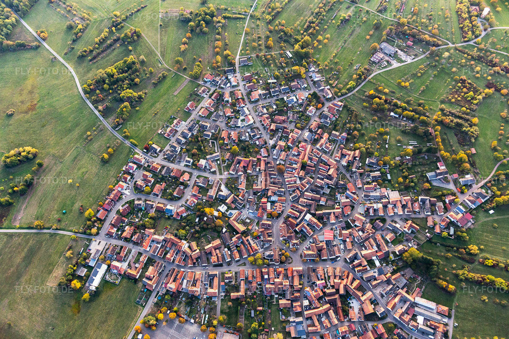 Ortsansicht der Straßen und Häuser der Wohngebiete in Büchelberg | Luftbild: Ortsansicht der Straßen und Häuser der Wohngebiete in Büchelberg im Ortsteil Büchelberg in Wörth im Bundesland Rheinland-Pfalz in Deutschland. Foto: IMG_123477.jpg vom 19.10.2020 durch ©2025 Werner Riehm fly-foto.de/copyright - Realisiert mit Pictrs.com