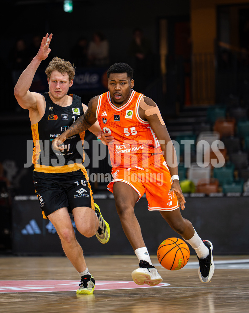 Basketball I Herren I Saison 2025-2026 I ProB Nord I 18. Spieltag I Rasta Vechta II - LOK Bernau-06 | Joel Moketo Lungelu (55,Rasta Vechta II) - Realisiert mit Pictrs.com