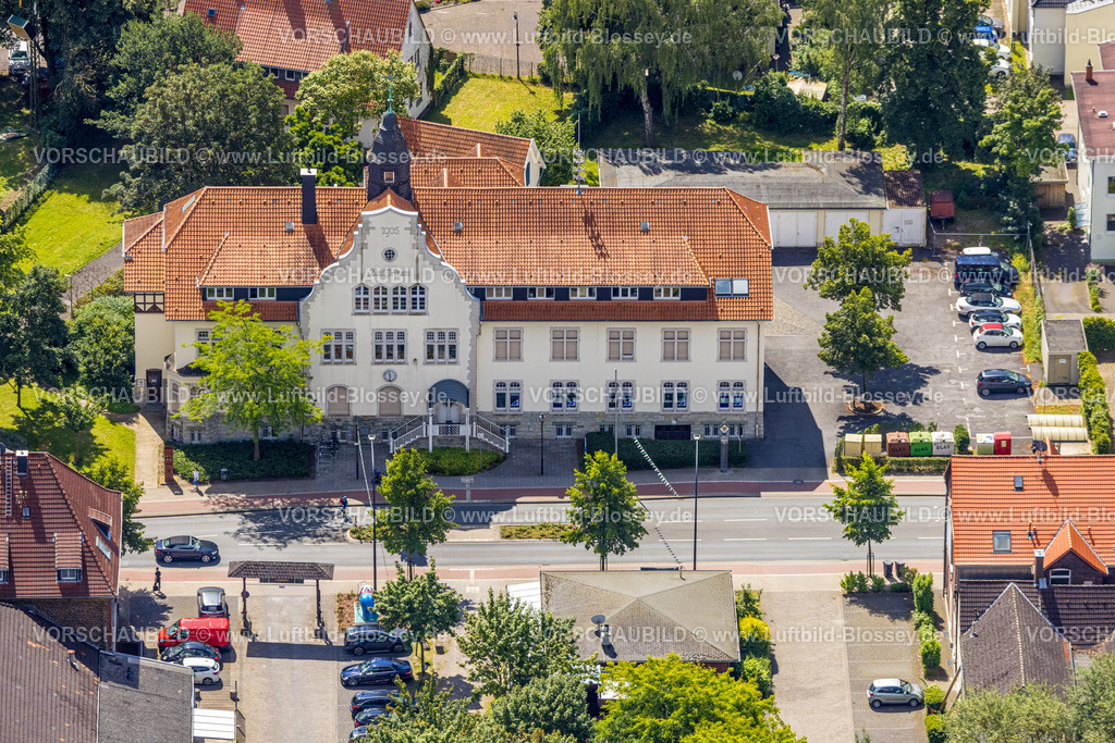 Hamm240706323 | Luftbild, Altes Amt Pelkum Gebäude, Polizeiwache, Stadtbezirk Pelkum, Hamm, Ruhrgebiet, Nordrhein-Westfalen, Deutschland