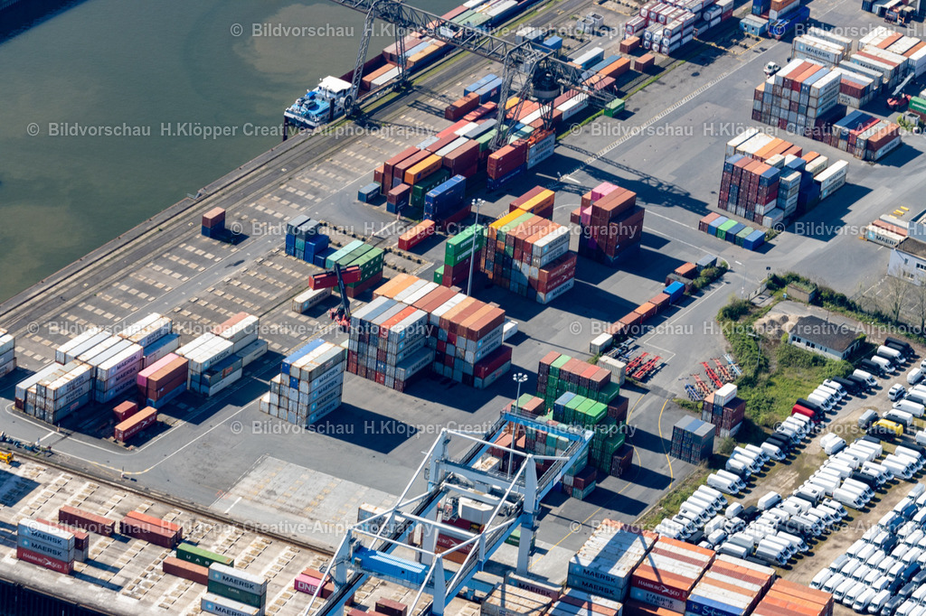 Luftbild  Hafen Düsseldorf Containerhafen  IMG_6247 | Luftbildfotografie Hermann Klöpper/ Creative-Airphotography - Realisiert mit Pictrs.com
