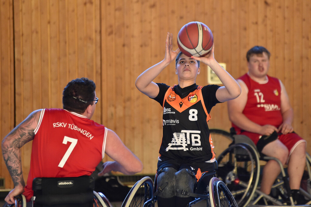 2024-10-26-0585 | RSKV Tuebingen vs. Hannover United 2, Rollstuhlbasketball, 2. Bundesliga Sued, 3. Spieltag, Saison 2024/2025, 26.10.2024, Foto: Ralph Kunze - Realisiert mit Pictrs.com